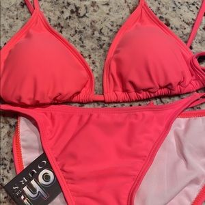 Coral string bikini